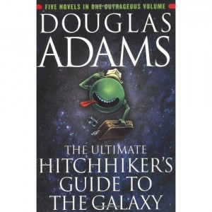 cover of Hitchhikers Guide to the Galaxy; available on Amazon.com